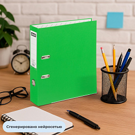 Папка-регистратор Attache A4 75 мм зелёная бумвинил/бумага с защитным уголком