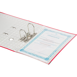 Папка-регистратор Attache 75 мм красная бумвинил/бумага