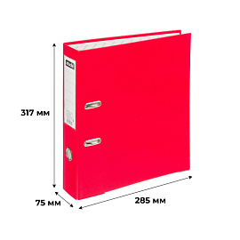 Папка-регистратор Attache 75 мм красная бумвинил/бумага