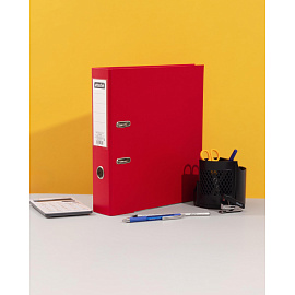 Папка-регистратор Attache 75 мм красная бумвинил/бумага