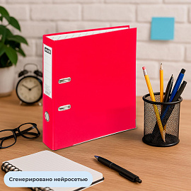 Папка-регистратор Attache 75 мм красная бумвинил/бумага