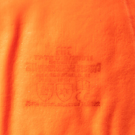 Перчатки рабочие утеплённые хлопковые с ПВХ покрытием оранжевые (размер 11, XXL)