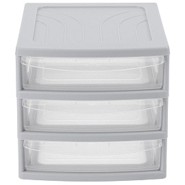 Бокс с выдвижными лотками Econova 3 лотка серый/бесцветный (433224030)