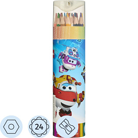 Карандаши цветные Deli Super Wings 24 карандаша 24 цвета шестигранные