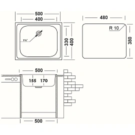 Мойка врезная Юкинокс Классика CLM500.400---5C -C