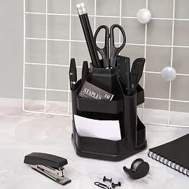 Набор канцелярский Attache JC805 пластиковый 17 предметов черный вращающийся