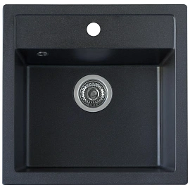 Мойка врезная Юкинокс Dvina-10, с сифоном, Черный