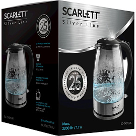 Чайник электрический Scarlett SC-EK27G95 серебристый