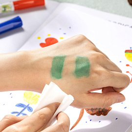 Фломастеры Deli Super Washable Marker 24 цвета с вентилируемыми колпачками смываемые утолщённые