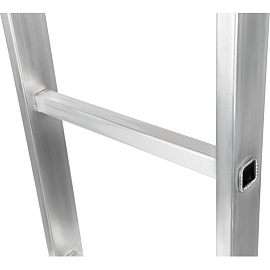 Лестница универсальная TOPFORT алюминиевая трехсекционная 3x6 ступеней