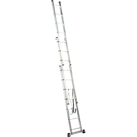 Лестница универсальная TOPFORT алюминиевая трехсекционная 3x7 ступеней