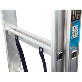 Лестница универсальная TOPFORT алюминиевая трехсекционная 3x7 ступеней