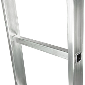 Лестница универсальная TOPFORT алюминиевая трехсекционная 3x9 ступеней