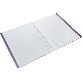 Папка файловая на 40 файлов Attache Metallics А4 15 мм сиреневая (толщина обложки 0.8 мм)