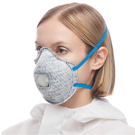 Респиратор UnixAir 512 V противоаэрозольный с угольным фильтром с клапаном FFP2 (3 штуки в упаковке)