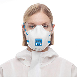 Респиратор UnixAir 113 V противоаэрозольный с клапаном FFP3 (3 штуки в упаковке)