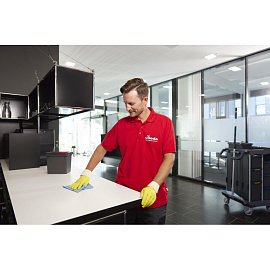 Салфетки хозяйственные Vileda Professional микрофибра 40x38 см 135 г/кв.м зелёные (5 штук в упаковке)