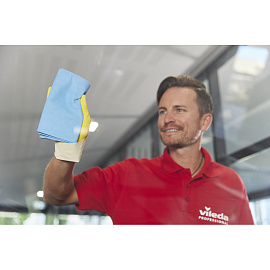 Салфетки хозяйственные Vileda Professional микрофибра 40x38 см 135 г/кв.м зелёные (5 штук в упаковке)