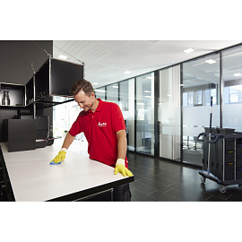 Салфетки хозяйственные Vileda Professional r-MicronQuick микрофибра 40x38 см 135 г/кв.м жёлтые (5 штук в упаковке)