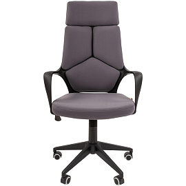 Кресло для руководителя Chairman 525 серое (ткань, пластик)