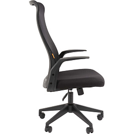 Кресло для руководителя Chairman 573 чёрное (сетка/ткань, пластик) фото Кресло для руководителя Chairman 573 чёрное (сетка/ткань, пластик)