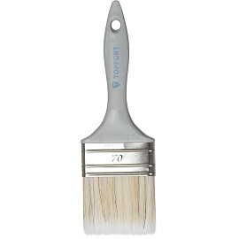 Кисть малярная плоская TOPFORT из смешанной щетины 70x15 мм серая