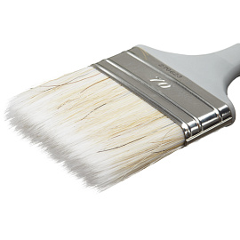Кисть малярная плоская TOPFORT из смешанной щетины 70x15 мм серая
