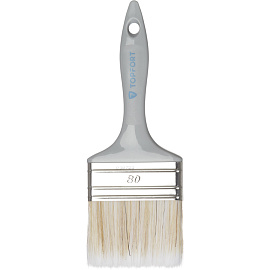 Кисть малярная плоская TOPFORT из смешанной щетины 80x15 мм серая