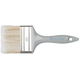 Кисть малярная плоская TOPFORT из смешанной щетины 80x15 мм серая