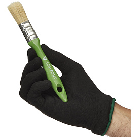 Кисть малярная плоская TOPFORT из смешанной щетины 20x15 мм зеленая