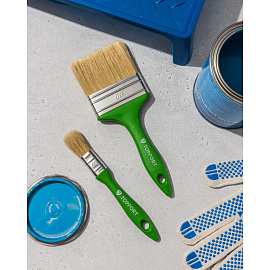 Кисть малярная плоская TOPFORT из смешанной щетины 20x15 мм зеленая