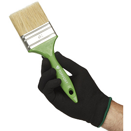 Кисть малярная плоская TOPFORT из смешанной щетины 70x15 мм зеленая