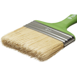 Кисть малярная плоская TOPFORT из смешанной щетины 80x15 мм зеленая