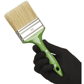 Кисть малярная плоская TOPFORT из смешанной щетины 80x15 мм зеленая