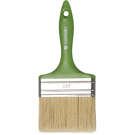 Кисть малярная плоская TOPFORT из смешанной щетины 100x15 мм зеленая
