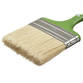 Кисть малярная плоская TOPFORT из смешанной щетины 100x15 мм зеленая
