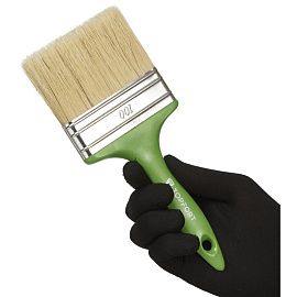 Кисть малярная плоская TOPFORT из смешанной щетины 100x15 мм зеленая