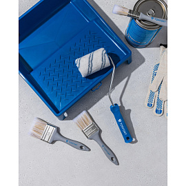 Валик малярный с ручкой TOPFORT Lazura 90 мм нейлон ворс 6 мм