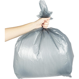 Мешки для мусора на 60 л черные (ПНД, 7 мкм, 50 штук в упаковке) фото Мешки для мусора на 60 л черные (ПНД, 7 мкм, 50 штук в упаковке)