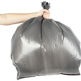 Мешки для мусора на 80 л черные (ПСД, 20 мкм, 26 штук в упаковке)