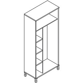 Шкаф комбинрованный Born B 701.1 (дуб бофорд, 900х450х2054 мм)