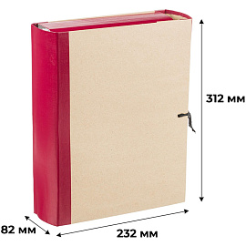 Папка архивная на 4-х завязках Attache Economy А4 80 мм (232х312 мм) картон/крафт-бумага/бумвинил до 800 листов