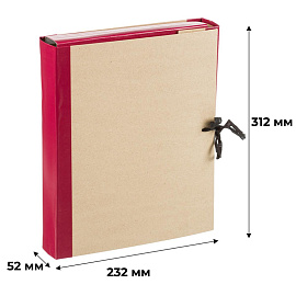 Папка архивная на 4-х завязках Attache Economy А4 50 мм (232х312 мм) картон/крафт-бумага/бумвинил до 500 листов