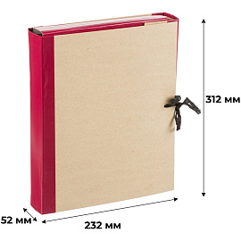 Папка архивная на 4-х завязках Attache Economy А4 50 мм (232х312 мм) картон/крафт-бумага/бумвинил до 500 листов