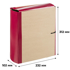 Папка архивная на 4-х завязках Attache Economy А4 100 мм (232х312 мм) картон/крафт-бумага/бумвинил до 1000 листов