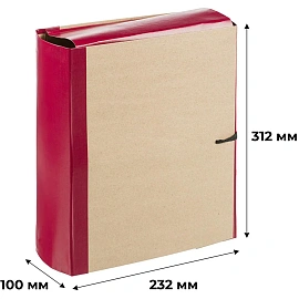 Папка архивная на 4-х завязках Attache Economy А4 100 мм (232х312 мм) картон/крафт-бумага/бумвинил до 1000 листов