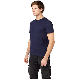 Футболка темно-синяя короткий рукав 100% хлопок (размер 64-66 (ХХХХL))