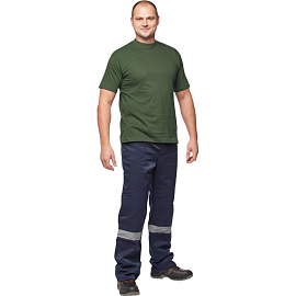 Футболка темно-зеленая короткий рукав 100% хлопок (размер 64-66 (ХХХХL))