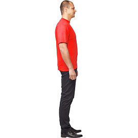 Футболка красная короткий рукав 100% хлопок (размер 64-66 (ХХХХL))