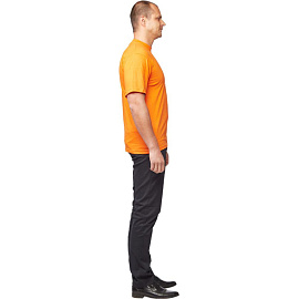 Футболка оранжевая короткий рукав 100% хлопок (размер 64-66 (ХХХХL))